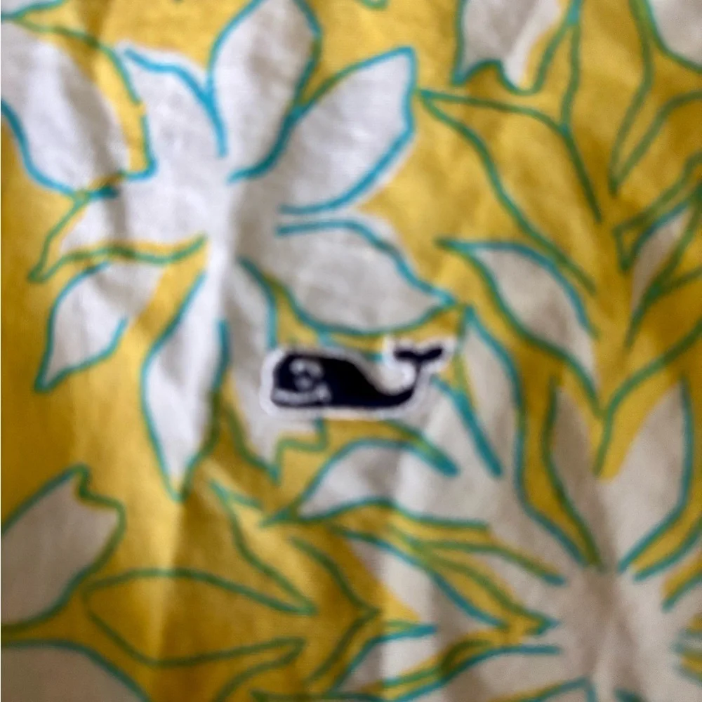 Vineyard Vines Yellow Floral‎ Button Down Shirt size XL